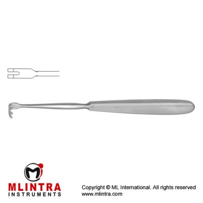 Klapp Retractor 2 Blunt Prongs Stainless Steel, 17.5 cm - 7" Blade Size 13 x 6 mm